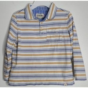 Me & Henry Kids Shirt 4/5 Y Youth‎ Striped Dog Cotton Long Sleeve Collared